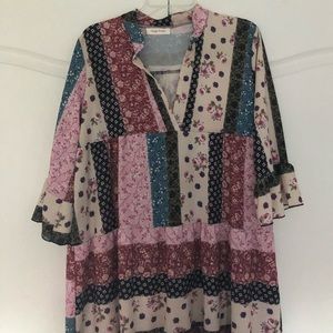 SALE!! Simply Couture Floral Patchwork Dress